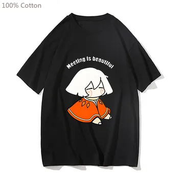 Taevas Laste Valguse Regulaarne Cute Cartoon T-särgid Pehme Kawaii Manga Tshirt 100% Puuvill Mehed/naised Tee-särk Trükitud T-särk