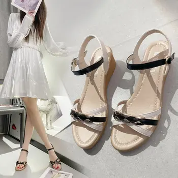 Kiilud Crystal Sandaalid Naiste Kingad 2023 Uusi Suvel Moe Keskel Kontsad Paksu Vabaaja Jalatsid Kleit Jalgsi Mujer Zapatos