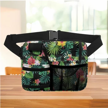 Fanny Pack Õde Korraldaja Naiste Luksus Hawaii Troopiline Džungel Palm Leaf Hibiscus Flower Design Talje Kott Hip Kotid Kingitus