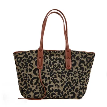 Leopard Suure Mahutavusega Temperament Käekotid Naistele Fashion Shopping Mõttes Õlakott, Sügisel Ja Talvel Niši Tassima Kotid