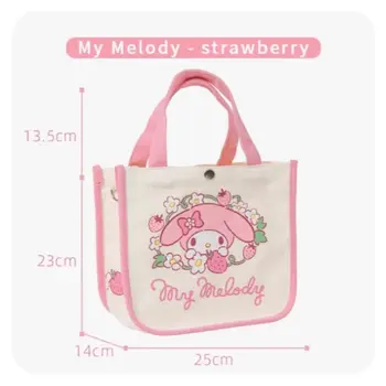 Sanrio Hello Kitty, My Melody Seljakott Mujer Ühe Õla Käe Kotti, Lunch Bag Kott Lõuend Kawaii Suure Mahutavusega Ladustamise Kott