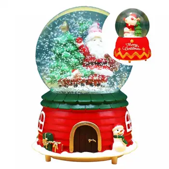 Armas Armas Jõulupuu Muusika Snow Globe Teenetemärgi Desktop Decor Jõulud Lumi Maakera Peen Sünnipäeva Kingitus