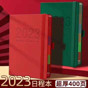2023 tegevuskava raamatu hulgi-A5 paksenenud kava raamat päev enesedistsipliini punch kaardiga sülearvuti notepad päevik eelarve planeerija