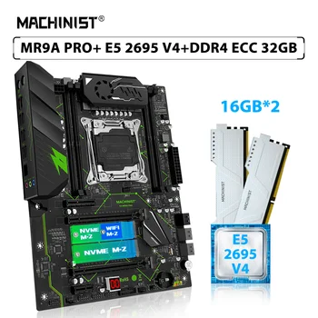 MASINIST X99 MR9A PRO Emaplaadi Komplekti LGA-2011-3 Kit Xeon E5 2695 V4 Protsessor CPU DDR4 32GB=2*16 GB ECC Mälu RAM NVME M. 2