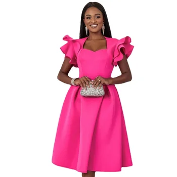 2024-Aafrika Kleidid Naistele Kevad Elegantne Lühike Liblikas Varruka Sünnipäev jõulupidu Volt Kleit Aafrika Riided S-4XL