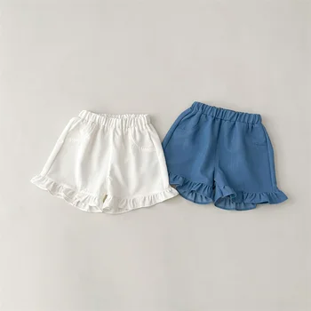Armas Seen Serva Väikesed Tüdrukud Denim lühikesed Püksid Suvel Baby Valge/sinine Lühikesed Püksid Moes Lapsed Vabaaja Lahti Püksid Tüdrukutele