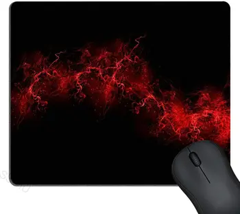 Mustal Taustal Punane Värv Värvi Plahvatus Plahvatuse Red Black Mouse Pad Ristküliku mittelibiseva Kummist Mouse Pad 9.7