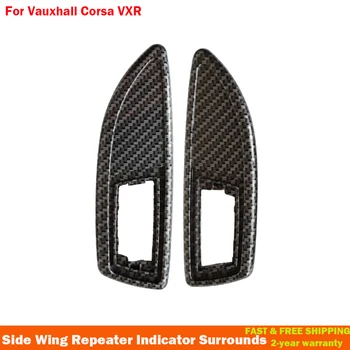 Eest Vauxhall Corsa VXR D Vahemikus 2006+ Auto Välisilme Kaunistamiseks Mõju Pool Tiiva Repeater Näitaja Ümbritseb süsinikkiu Kleebised