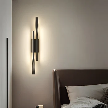 18W Pikk riba seina lamp valgus luksus loominguline tuba, magamistuba öö lambi lihtne kaasaegseid Põhjamaade elutoas TV seina lamp AC85-265V