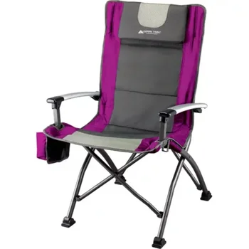 Ozark Rada Kõrge Tagasi Telkimine Tool, Pink koos Cupholder, Tasku, ja Peatugi, Täiskasvanud recliner tool on kokkupandav tool | USA | UUS