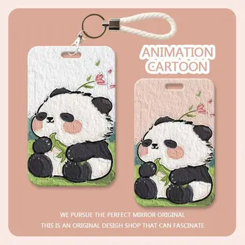 1 Tk Õpilane ID-Kaardi Omanik Lapsed Cute Cartoon Panda Kpop Iidol Photocard Omanik Kawaii Bussi-Kaardi Hoidik kontoritarbed