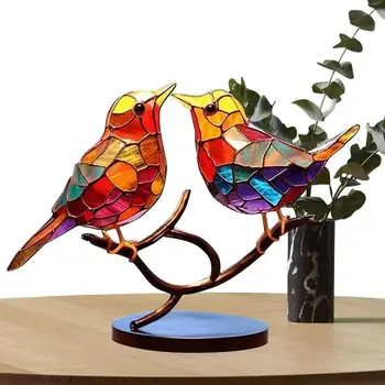 Metallist Lind Laua Ornament Home Decor Linnud Figuriin Dekoratiivne Metallist Lind Ornament Kaasaegse Stiili Elutuba, Magamistuba Kapid