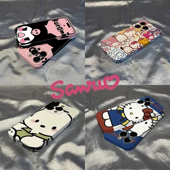 Sanrio Hello Kitty Raske Telefoni Case for Iphone 14 13 Pro Max 12 11 XR X XS Max PC Telefoni tagakaas Kawaii Kõik hinnas Juhtudel