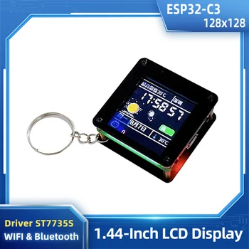 ESP32 C3 1.44-Tolline LCD Ekraan Desktop WiFi & BT Väikesed Kaunistused laukullista Mini TV Kaasaskantav Ripats Lvgl Spaceman St7735 Juht