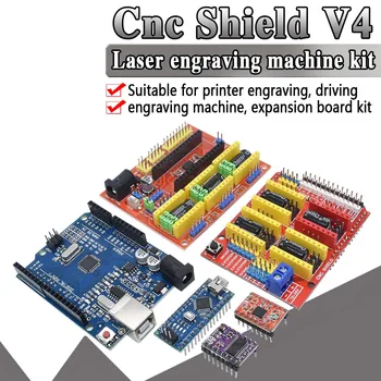 Cnc kilp V3 graveerimine masin 3D Printe+ 4tk DRV8825 juhi expansion board Arduino + UNO R3 USB kaabel