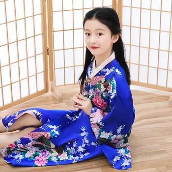 2023 Suvel Jaapani Stiilis Tüdrukud Traditsiooniline Kimono Kawaii Lapsed Originaal Vintage Pulm Kleit Cosplay Kostüümid puhul Lapsed