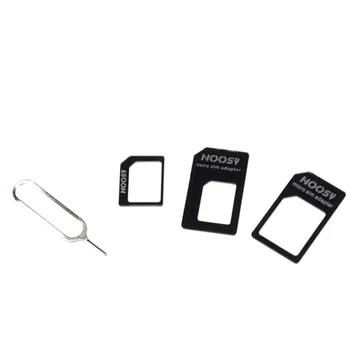 4 In 1 Mälukaardi Adapter Komplektid koos Kaardi Pin Standard Micro Plaat jaoks Nano S