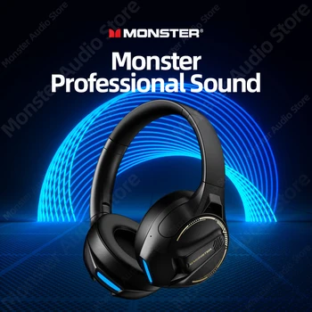 Originaal Monster XKH03 Traadita Bluetooth-5.3 Peakomplekt Gaming Kõrvaklapid Stereo Kõrvaklapid Heli Kokkupandav Sport Earbuds Koos Mic