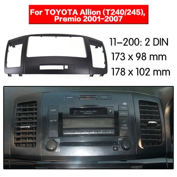 Auto Raadio raami Audio Sidekirmega TOYOTA Allion (T240/245), Premio 2001 - 2007 Auto stereoraadio Sidekirmega Paneeli Paigaldus Adapter