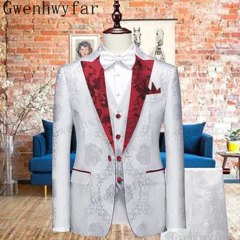 Gwenhwyfar Uus Bleiser Meeste Ülikonnad, Slim Fit 2-Osaline Komplekt,/Kostüüm Homme Eritellimusel Valmistatud Mantel Pant Hiljemalt Disaini Pulmas Peigmees Kanda