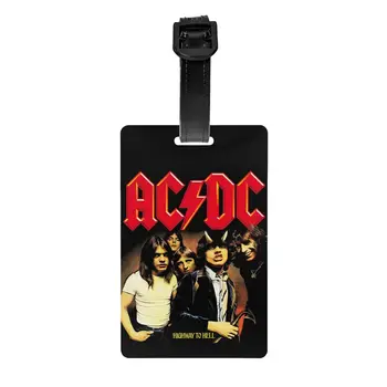 Custom Vintage Rock AC DC Pagasi Silt Koos Nimega Kaardi Heavy Metal Bänd eraelu Puutumatuse Kate ID Märgis reisikott Kohver
