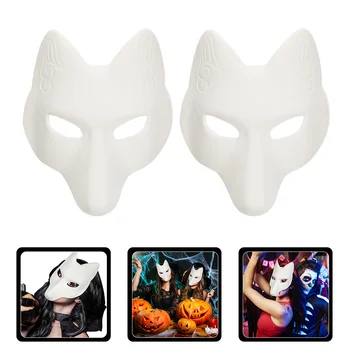 2 Tk Fox Mask Cosplay Pool Aksessuaar Cartoon Halloween Paber Barware Kasuks Eva