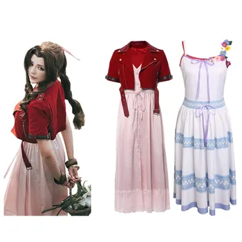 Final Fantasy Aerith Gainsborough Cosplay Kostüüm Mängu FR Naiste Kleit Mantel Varustus Rolli Mängida Halloweeni Karneval Osaline Ülikond