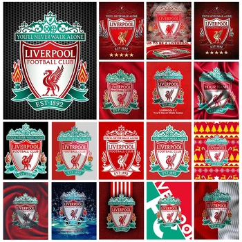 Liverpooli LOGO Diamond Maali kit märgiga applique diamond tikitud inglise jalgpalli klubi käsitöö DIY Mosaiik home decor