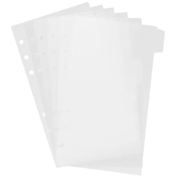 6-Lehed Selge Sideaine Indeks Sirkel Office Supllies Plastikust Vahelehed Jäätunud Pp Notepad Sülearvuti Pakkumise