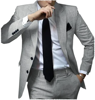 2023 Casual Meeste Ülikond Fashion Business 2 Tükki Set / Mees Ühe Karavan Bleiserid, Püksid Püksid Vest Homme