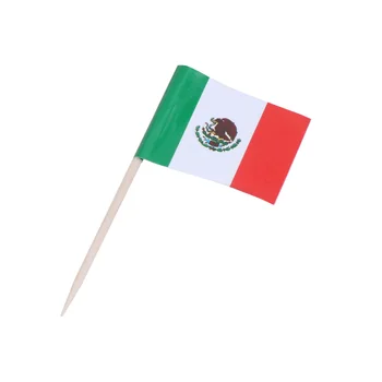 Lipu Mehhiko Korjab Cupcake Lipud Kook Mehhiko Hambaork Toppers Kokteil Torukübar Hambaork Kinni Kaunistused Korja Minicanada