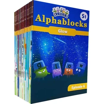 30 Books/Set Numberblocks Alphablocks Digitaalse ehitusplokid Lapsed Laste alushariduse inglise keele Õppimise Raamat