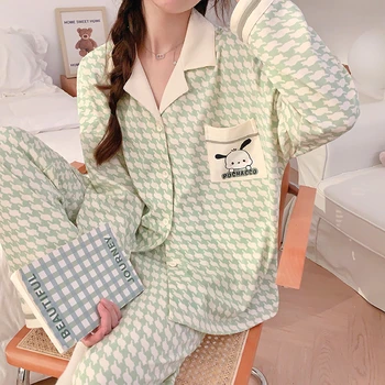 Naiste Pajama Seab Suured Kampsun, Puuvillane Siserõivad Pikad Varrukad pikad Püksid Naiste 2-osaline Komplekt, Sleepwear Cute Cartoon Pidžaamad