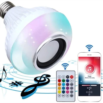 E27 Bluetooth Muusika Kõlar Pirn 85-265V DJ Disco Light RGBW Juhitava Pirn puldiga Kodu elutoas Etapi Valgustus